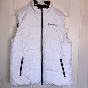 Free Country White Puffer Sleeveless Jacket NWOT